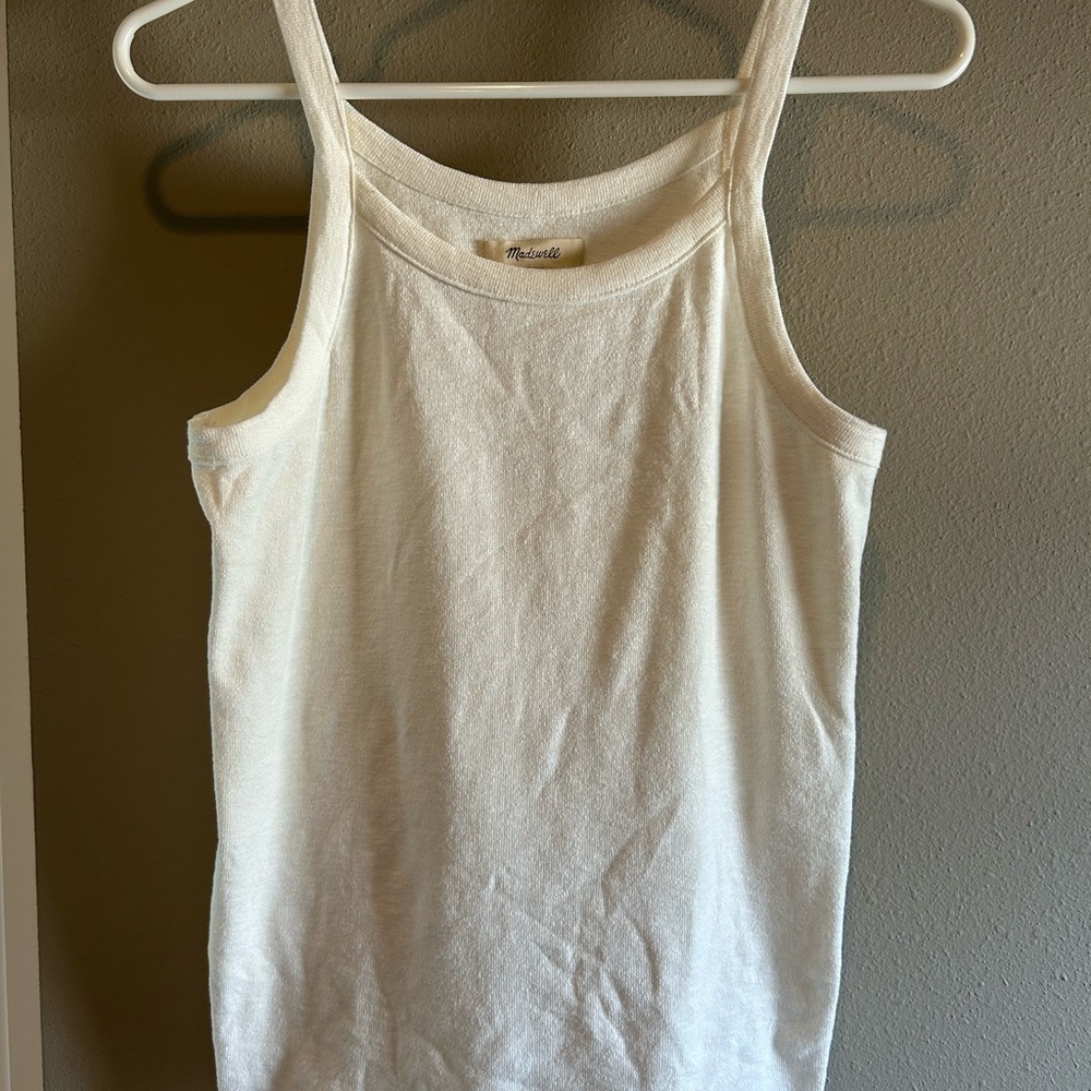 Madewell Eastville Tank Top in Bright Ivory